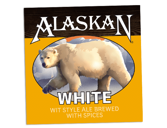 alaskan white beer label